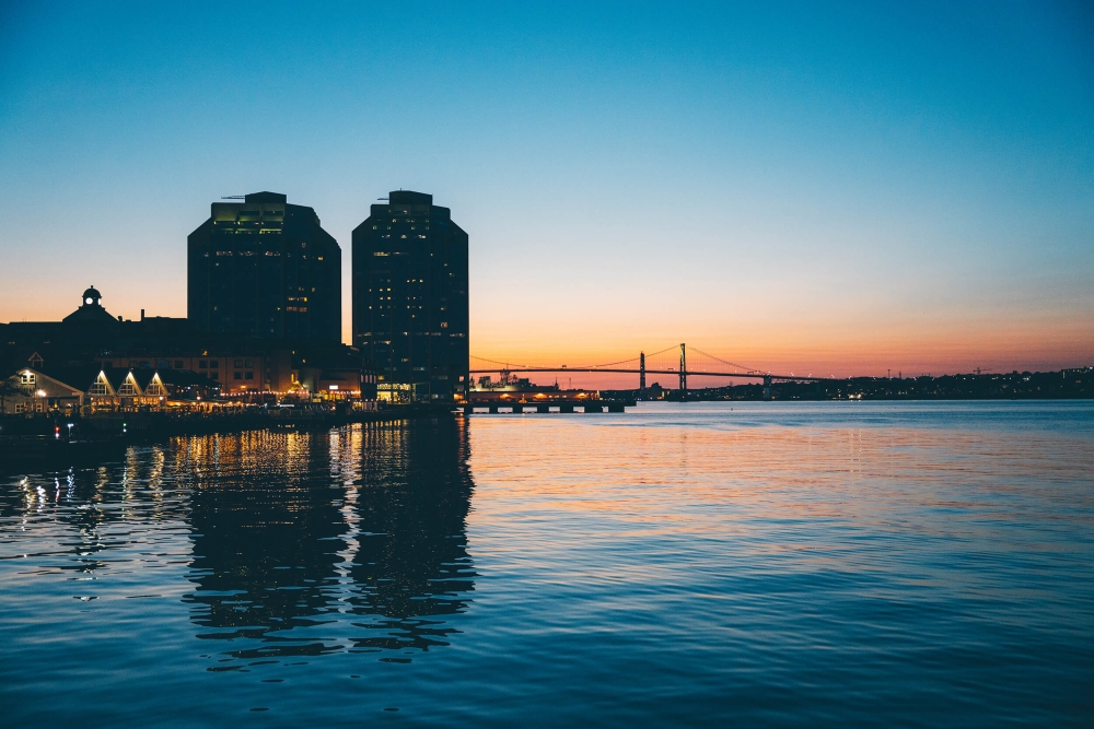 Halifax waterfront sunset